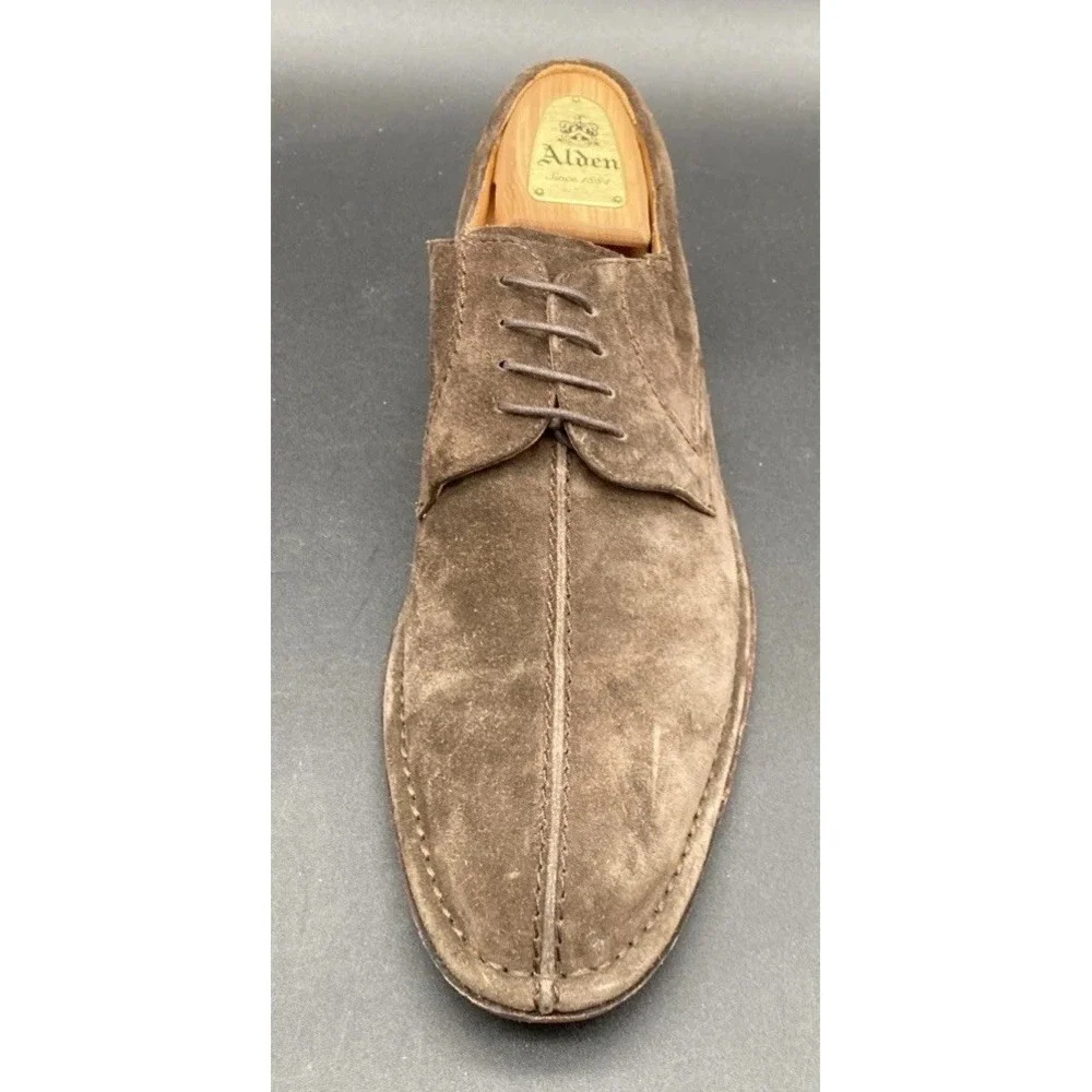 Mezlan Rusty Dark Brown Suede Leather  Oxford Dress Shoes Size 10 Damage Box Inc